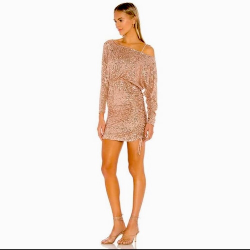 free people rose gold sequin dress NEW WITH TAGS
